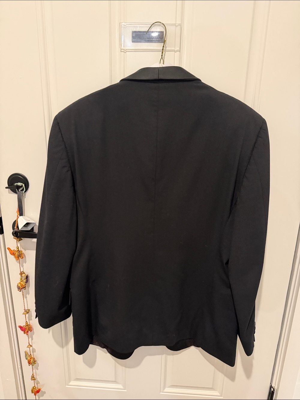 Dior Black Satin Shawl Lapel Tuxedo Jacket - Picture 2 of 3